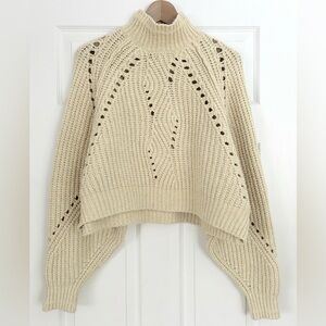 Free People Cropped Knit Sweater Size M